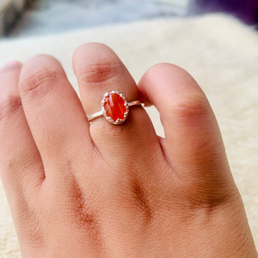 2024 Carnelian stone ring